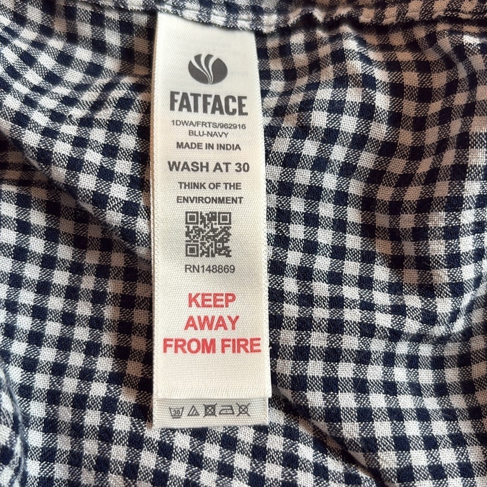 NWT Fat Face GinghamTie Front Maxi Skirt. Size 14 - Picture 7 of 8